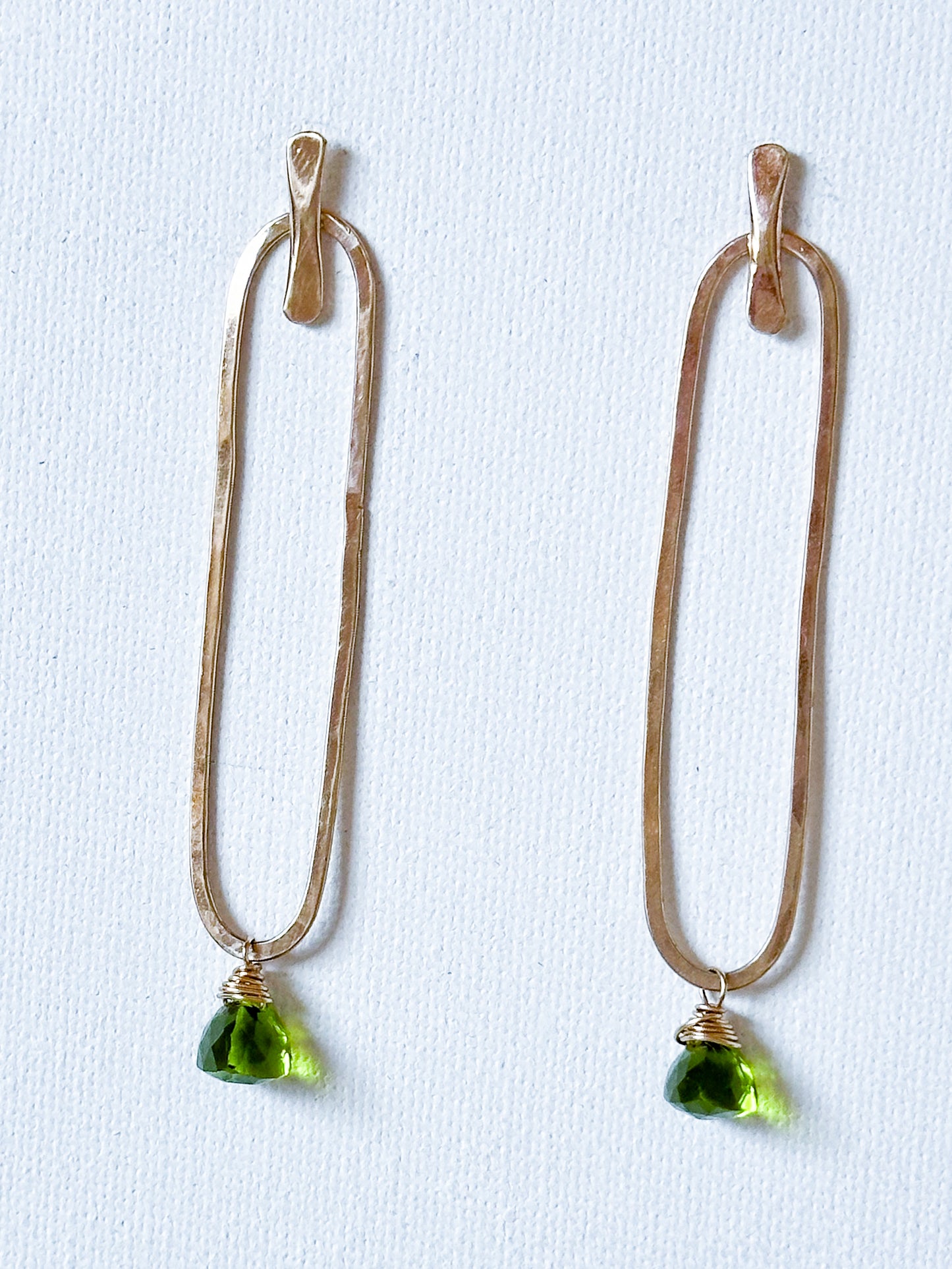 Long Ovals with Peridot stones