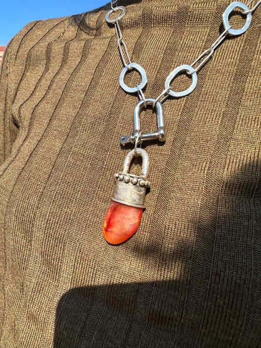 Aged Carnelian Pendant