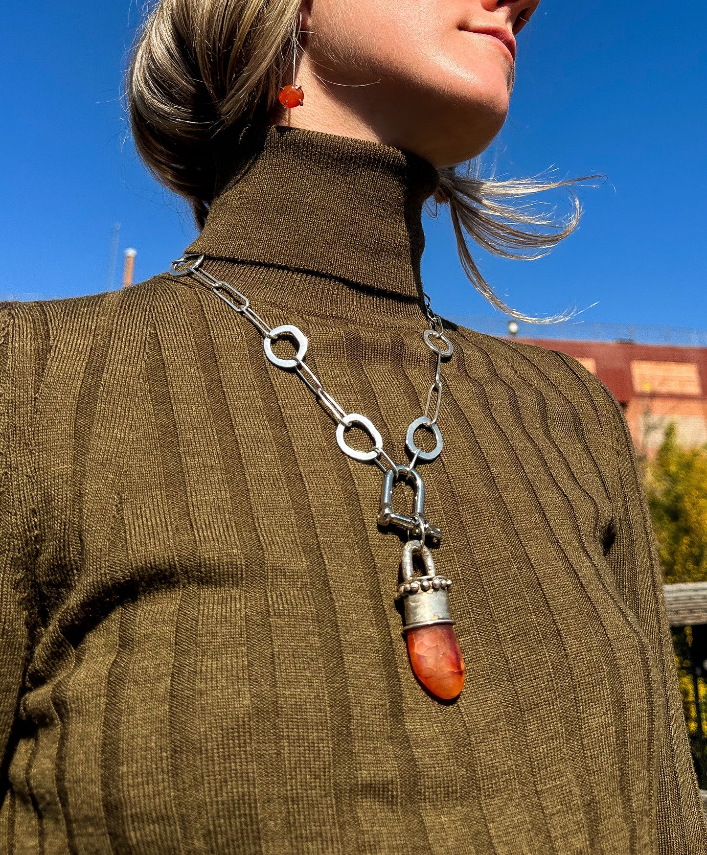 Carnelian Hoops