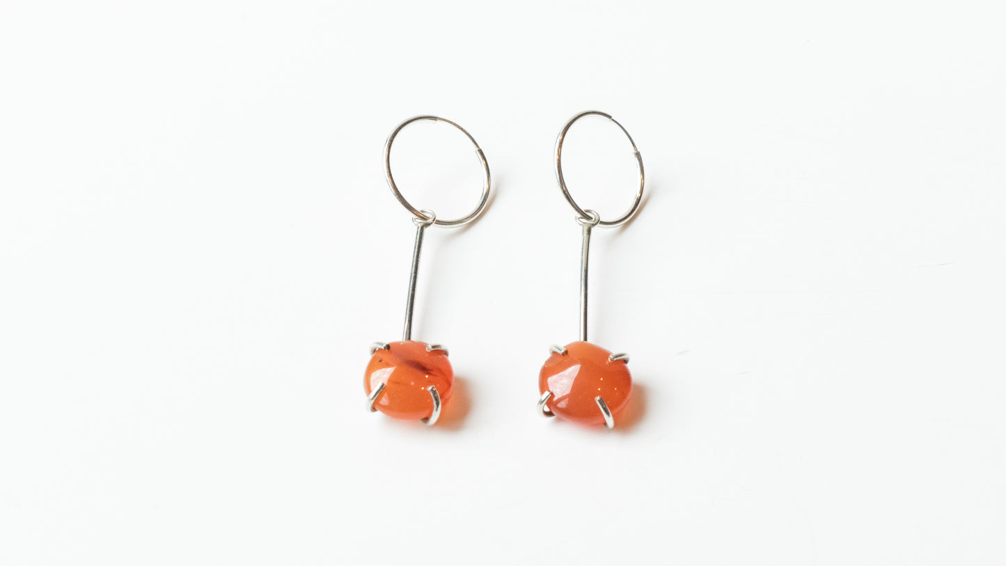Carnelian Hoops